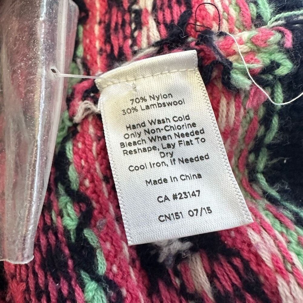 Talbots Multicolor Fair Isle Pattern Lambswool Bl… - image 7